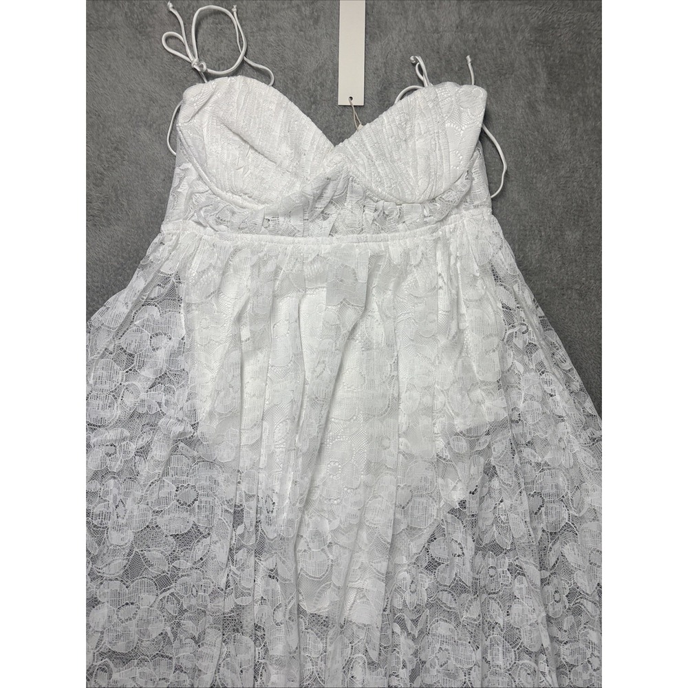 NWT For Love and Lemons Lorena Maxi Dress White Lace Size Small - Picture 6 of 15